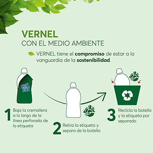 Vernel Suavizante Lavadora Aromaterapia Aceite de Jazmín y Lirio 57 Dosis - Pack de 8: Total 456 Lavados (10.4 L)