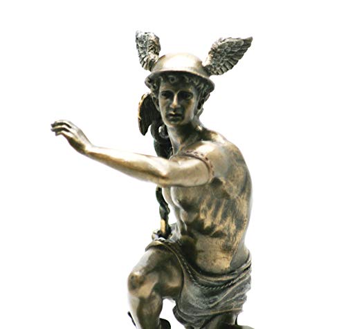 Veronese Hermes Mercury - Escultura de dios romanos griego, acabado en bronce, 21 cm