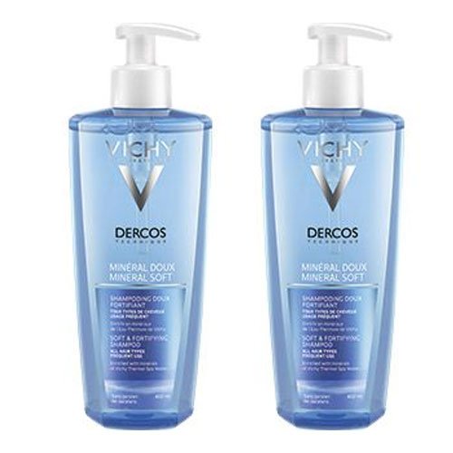 Vichy Dercos - Champú de dulzura mineral, 800 ml (2 x 400 ml)