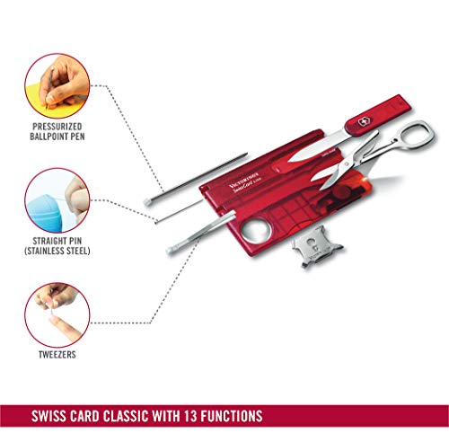 Victorinox V07300.T Carta Svizzera Lite, Acero Inoxidable, rojo