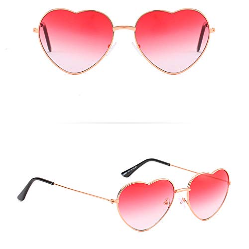 Vientiane Gafas de Sol en Forma de Corazón, Gafas Con Forma de Corazón Para Los Accesorios De Disfraces Hippie