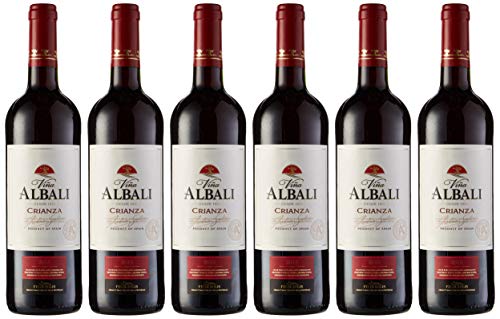 Viña Albali Crianza Tinto D.O. Valdepeñas Vino - Paquete de 6 x 750 ml - Total: 4500 ml