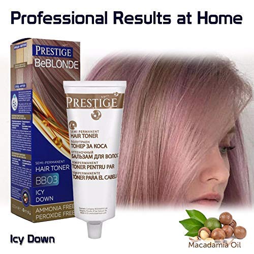 Vips Prestige - BeBlonde Tinte Semi Permanente Color Amanecer Helado BB03, Sin Amoniaco Sin Peroxide