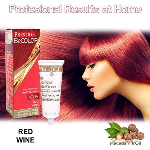 Vips Prestige - BeColor Tinte Semi Permanente Color Vino Tinto BC09, Sin Amoniaco Sin Peroxide