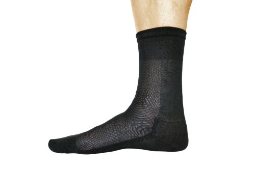 vitsocks Calcetines PLATA-Algodón Anti-Olor Hombre (3 PARES) Antibacterianos Respirables, negro, 44-46