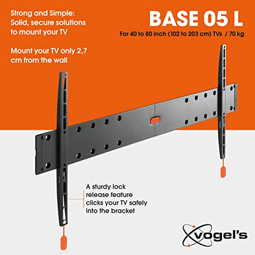 Vogel's Base 05 L - Soporte de Pared Fijo para TV 40 - 80", con Sistema VESA máx. 800x400, Carga máx. de peso 70kg