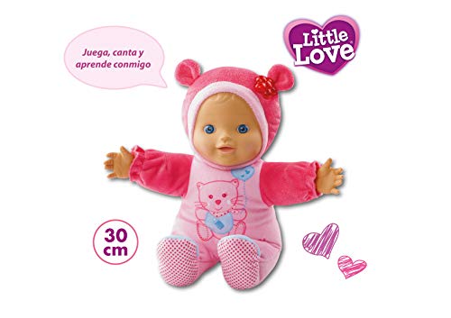 VTech - Rosi bebé, Little Love - Muñeca interactiva para jugar a cucu-trás, incluye canciones de cuna, conoce su estado de ánimo, enseña primeros números, partes del cuerpo (80-169422)