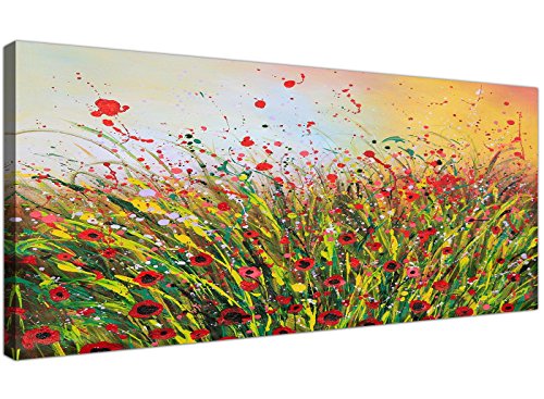 Wallfillers 1262 - Lienzo decorativo, diseño abstracto de flores