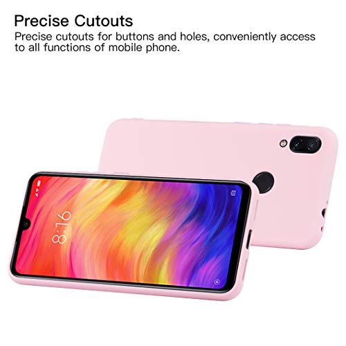 Wanxideng - 6X Funda Xiaomi Redmi Note 7, Carcasa en Silicona - [ Negro + Blanco Translúcido + Rojo+ Rosado+ Menta Verde + Azul Claro ]