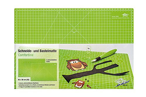 Wedo Cutting Mat - Esterilla para corte, 450 x 300 x 3 mm, color verde manzana