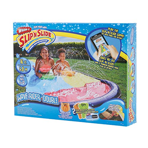 Wham-O-64120 Slip and Slide Double Wave Rider con boogies, Color Multicolor. (64120)