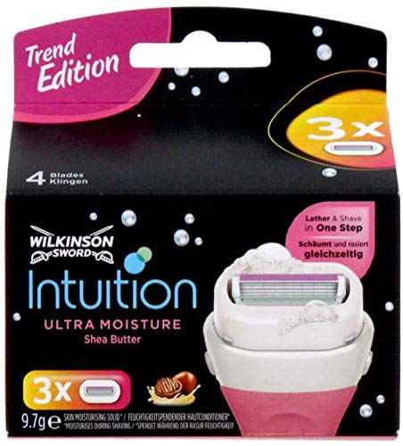 Wilkinson Sword Intuition Ultra Moisture - Juego de 3 cuchillas de afeitar