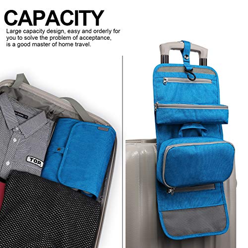 Wind Took Neceser de Viaje para Colgar Neceser Maquillaje Grande Bolsas de Aseo Cosméticos Organizador Accesorios de Baño Plegable Neceser Viajes Vacaciones Viajes de Negocios