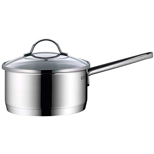 WMF Provence Plus - Batería de Cocina, Acero Inoxidable Cromargan, Tapas de Cristal, Apta para Todo Tipo de Cocinas, 5 Piezas