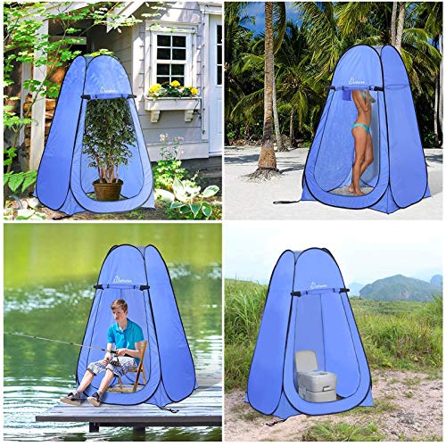 WolfWise Tienda de Campaña Tent Abrir Cerrar Automáticamente Pop Up Portable Sirve para Camping Playa Bosques Zonas de montaña Ducha Aseo Carpas