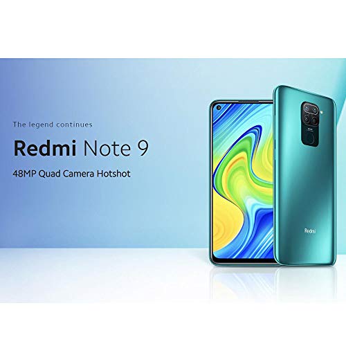 Xiaomi Redmi Note 9 - Smartphone de 6.53” FHD (DotDisplay, 4 GB RAM, 128 GB ROM, cámara Quad de 48 MP, Hotshot 3.5 mm, Headphone Jack, batería de 5020 mAh) Polar White [International Versión]