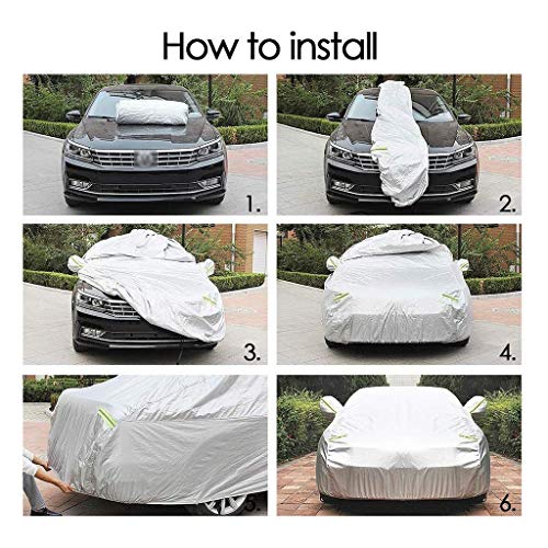 XINGP-Car Cover Cubierta del Coche Compatible con Porsche Cayenne Macan Panamera Cayman 911 Boxster Carrera GT Impermeable Nieve Polvo Sun Open Side Resistente a la Intemperie Cubierta del Coche