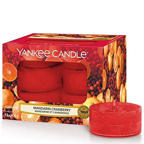 Yankee Candle Velas de té, Mandarinas con arándanos