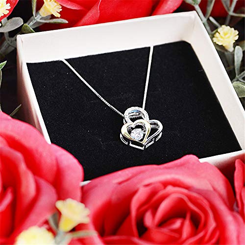 YJF-YSH Exclusivo 10 Rosa Flor de jabón 925 Collar de Plata Día de San Valentín Día de la Madre Cumpleaños de Navidad Regalos creativos Enviar Esposa Novia