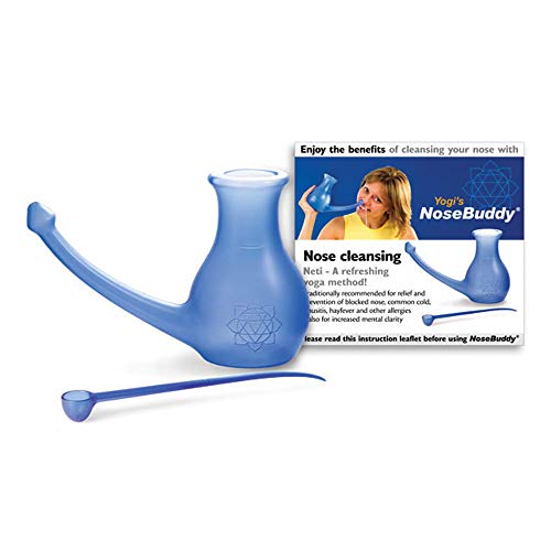 Yoga-mad Scandinavian Yoga and Meditation School Nosebuddy - Botella para limpieza de nariz, color azul