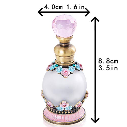 YU FENG - Botellas de Perfume vacías de Cristal rellenables de 15 ml para almacenar fragancias, decoración de tocador, Regalos, Viajes