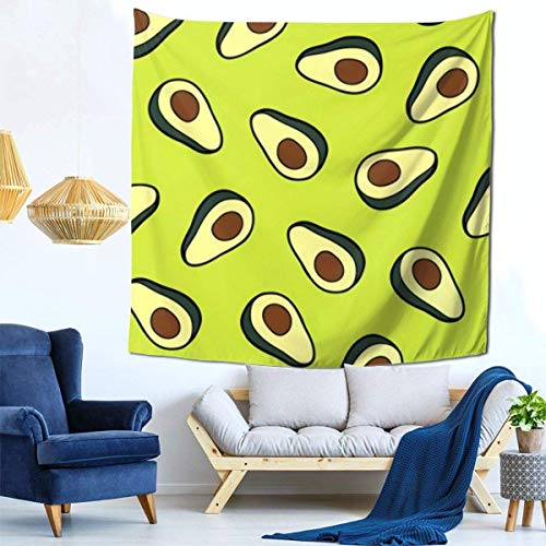 Yuanmeiju Tapices de Moda para Colgar en la Pared, tapices de Interior acogedores, Manta para Decorar el hogar, 59 x 59 Pulgadas, patrón de Aguacate