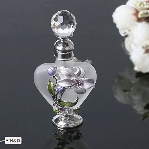 YUFENG - Botella de Perfume de Cristal vacía rellenable Hecha a Mano para decoración del hogar, Regalo de Boda para Mujer