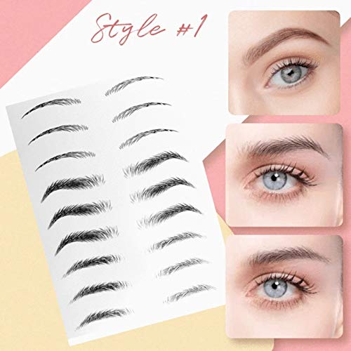 YZCH Eyebrow Stamp,Eyebrows Sticker,3D Stick-On Eyebrows Sticker Eye Brow Makeup Decal