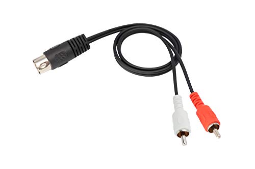 zdyCGTime Cable de extensión de Cable RCA a Midi, Midi DIN 7 Pines Macho a 2 RCA Macho Cable de Audio,Compatible con Bang & Olufsen B & O, Naim, Sistemas estéreo Quad. (0.5 M / 1.6 Pies)