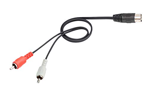 zdyCGTime Cable de extensión de Cable RCA a Midi, Midi DIN 7 Pines Macho a 2 RCA Macho Cable de Audio,Compatible con Bang & Olufsen B & O, Naim, Sistemas estéreo Quad. (0.5 M / 1.6 Pies)