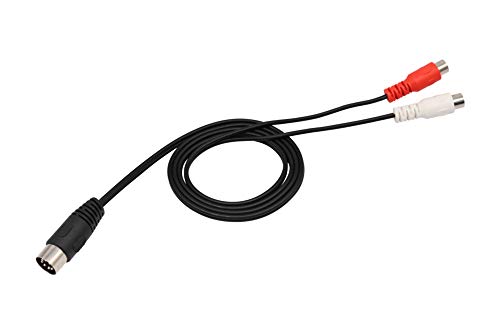 zdyCGTime RCA a 7 Pines Macho Cable de extensión,Midi DIN de 7 Pines Macho a 2 RCA Hembra Enchufe Adaptador de Audio,Compatible con Sistema estéreo B&O Bang & Olufsen.(1 M /3 Pies)