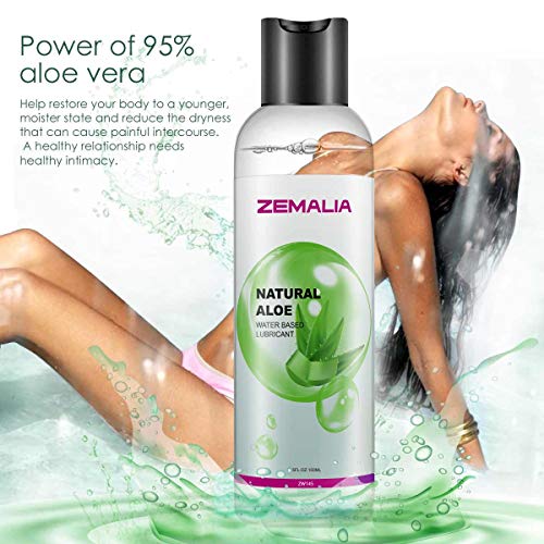 ZEMALIA | Gel lubricante sexual a base de agua íntimo de larga duración sabor aloe vera. Ideal para sexo anal, vaginal y oral |Natural 100%| Lubricante Natural |150ml