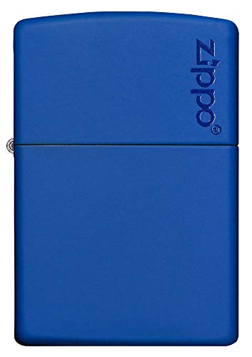 Zippo Royal Blue Matte Logo Mechero, Metal, 3.5x1x5.5 cm