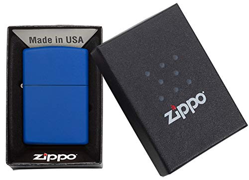 Zippo Royal Blue Matte Mechero, Metal, Azul, 3.5x1x5.5 cm