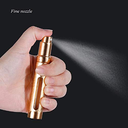 ZKSM 5 Piezas Perfume Atomizador 12ML Botellas rociadoras vacías recargables con ventana transparente Atomizador de bolsillo para bolsos, viajes, vacaciones, viajes aéreos (117 * 19 mm)