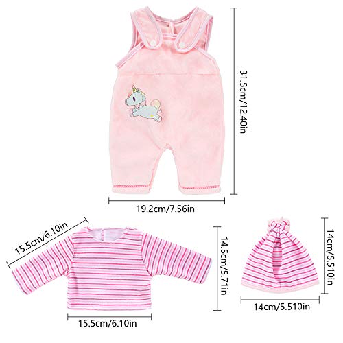 ZOEON Ropa de Muñecas para New Born Baby Doll, Trajes con Sombrero para 18 " Muñecas (40-45 cm) (Rosado)