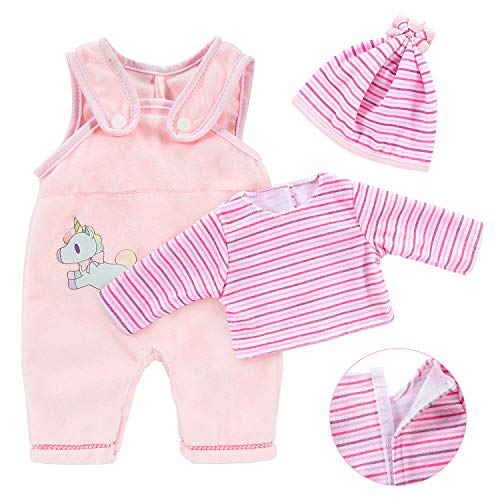 ZOEON Ropa de Muñecas para New Born Baby Doll, Trajes con Sombrero para 18 " Muñecas (40-45 cm) (Rosado)