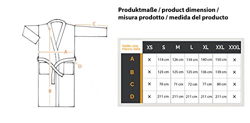 ZOLLNER Albornoz de Ducha para Hombre y Mujer, Talla M, Otras Tallas, algodón