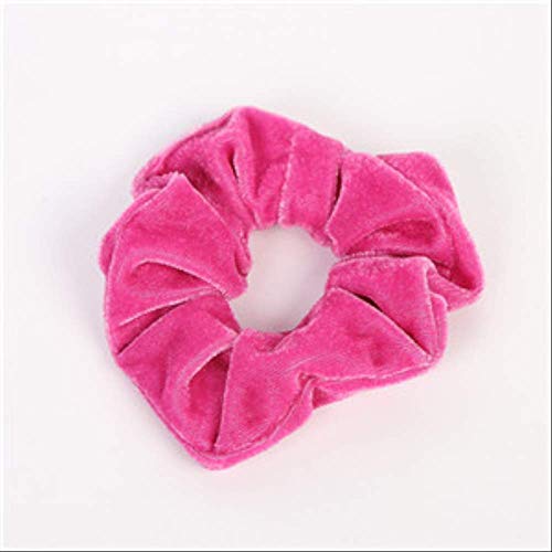 ZPF Diadema Moda Mujer Colorido Candy Velvet Hair Cute Hair Bandas Accesorios para el cabello de la niña Accesorios Ponytail Holder   light-rose