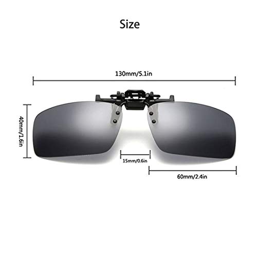 ZYZH 2 pares de gafas de sol HD polarizadas + visión nocturna Gafas Clip para hombres miopes Mujeres UV400 reduce reflejos de reflejos ideales para conducir Caza de tiro - amarillo + gris