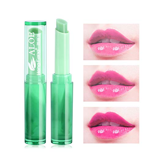 1 UNID Orgánica Aloe Vera Jalea Lápiz labial orgánico de la jalea de Vera del áloe Labios hidratantes Pintalabios Mágico Originales Lápiz labial brillo de labios Impermeable Duradera Maquillaje