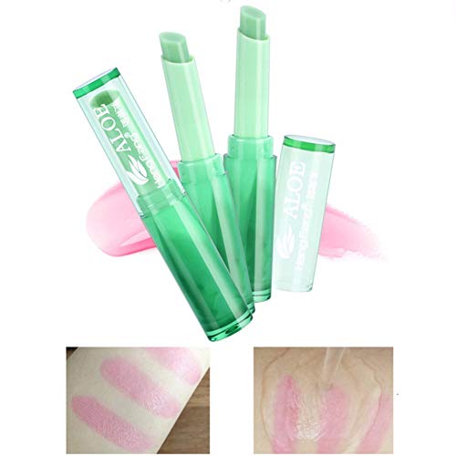 1 UNID Orgánica Aloe Vera Jalea Lápiz labial orgánico de la jalea de Vera del áloe Labios hidratantes Pintalabios Mágico Originales Lápiz labial brillo de labios Impermeable Duradera Maquillaje