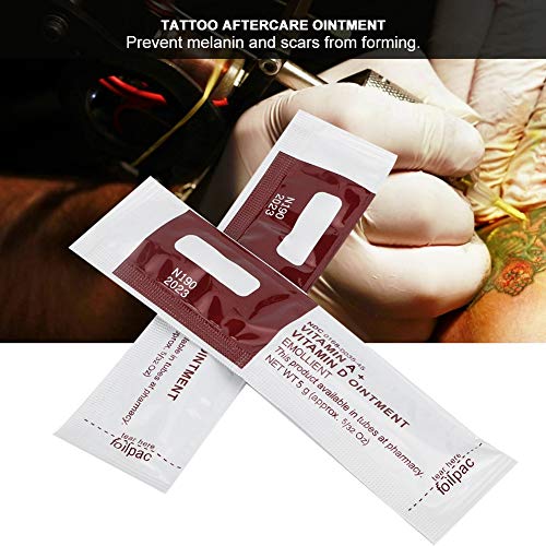 100Pcs / Bag Tattoo Aftercare Crema Reparadora, RecuperacióN Profesional Cicatriz Pomada, Maquillaje Permanente Tattoo Body Art Repair Aftercare RecuperacióN UngüEnto