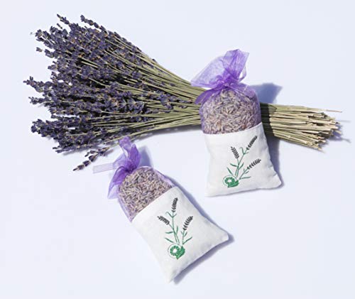 12 puro lavanda secas flores 10 gramos Satchels – acogedor bolsa sobres lleno de lavanda seca – Natural aroma fragancia para aromatherapy-car-closet-drawers-moths-wardrobe