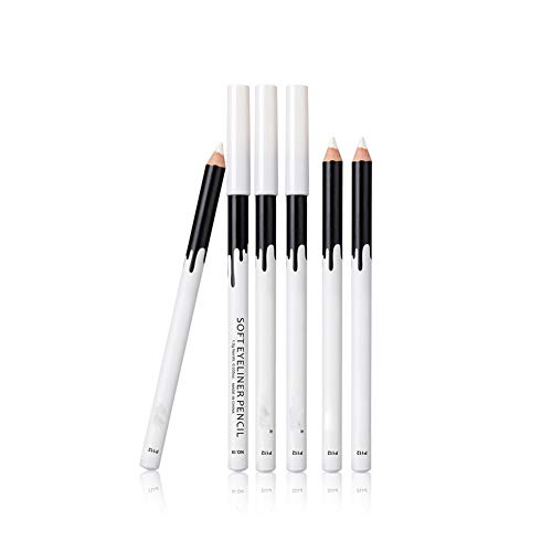 1PC Blanca Lápiz Delineador De Ojos A Prueba De Agua Suave De La Herramienta Cosmética De La Belleza Maquillaje Duradero Delineador De Ojos Sombra De Ojos Profesional De Resaltado (Blanco)