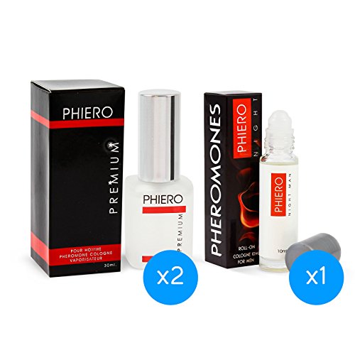 2 Phiero Premium + Phiero Night Man: Perfumes con feromonas para hombre