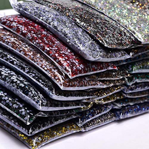 2880Pcs / Bulk Bag 6.4-6.4mm SS30 Venta al por mayor de alta calidad Mejor DMC Hotfix Rhinestones 41 colores Crystal Hot Fix Rhinestone F0252, Black Diamond