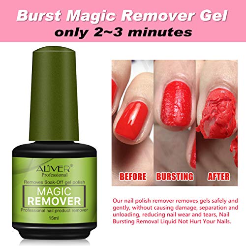 2packs Soak-Off Gel Polish Nail Remover Esmalte Extractor de Esmalte de Uñas Mágico Especial Eliminación de Estallido de Uñas Líquido Descarga de Pegamento Manicura Gel de Remojo