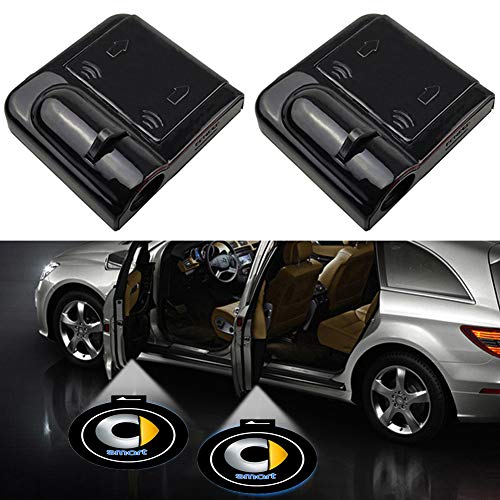 2pcs ProyeccióN De Coche LnaláMbrico, Proyector De Led Puerta Sombra Luz De Bienvenida Emblema LáSer Logo Kit De LáMparas Para Mercedes Benz Smart Forfour Fortwo For-Us Roadster Brabus Todos Los Autos