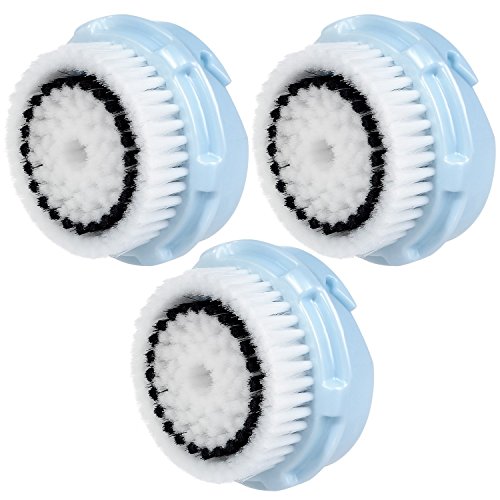 3 cabezales brossante hofoo®.-Recambio para producto de limpieza de rostro para piel sensible Clarisonic (Delicate). Compatible con Mia 1, 2 y 3 (Aria), SMART Profile, Alpha Fit, Plus, diseño de Sonic